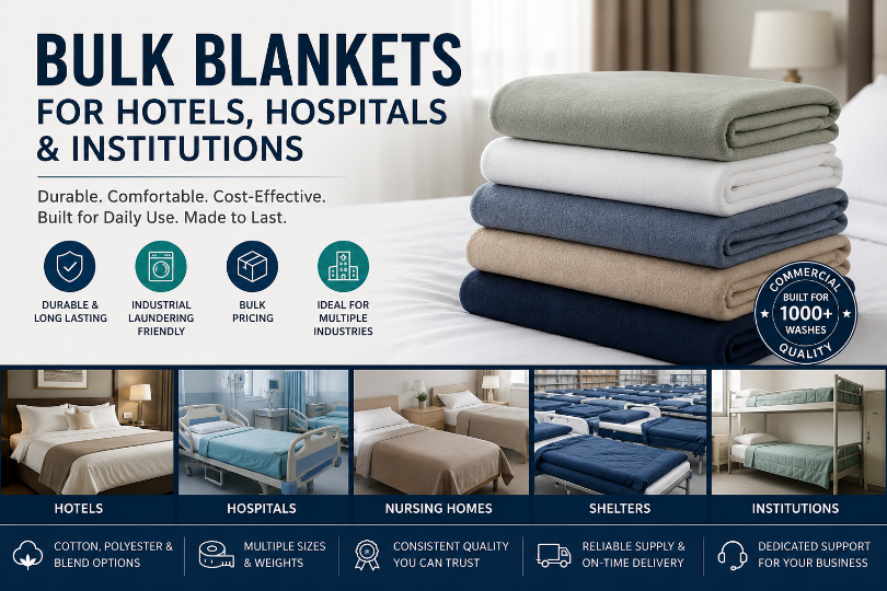 Bulk Blankets: Why Hotels, Hospitals, and Institutions Choose Them